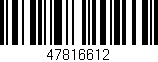Código de barras (EAN, GTIN, SKU, ISBN): '47816612'
