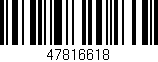Código de barras (EAN, GTIN, SKU, ISBN): '47816618'