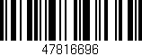 Código de barras (EAN, GTIN, SKU, ISBN): '47816696'