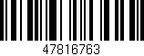 Código de barras (EAN, GTIN, SKU, ISBN): '47816763'
