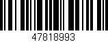 Código de barras (EAN, GTIN, SKU, ISBN): '47818993'