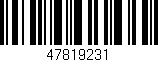 Código de barras (EAN, GTIN, SKU, ISBN): '47819231'