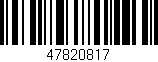 Código de barras (EAN, GTIN, SKU, ISBN): '47820817'