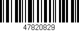 Código de barras (EAN, GTIN, SKU, ISBN): '47820829'