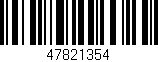 Código de barras (EAN, GTIN, SKU, ISBN): '47821354'