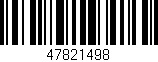 Código de barras (EAN, GTIN, SKU, ISBN): '47821498'