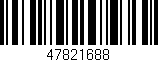 Código de barras (EAN, GTIN, SKU, ISBN): '47821688'