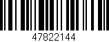 Código de barras (EAN, GTIN, SKU, ISBN): '47822144'