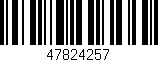 Código de barras (EAN, GTIN, SKU, ISBN): '47824257'