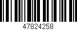 Código de barras (EAN, GTIN, SKU, ISBN): '47824258'