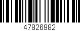 Código de barras (EAN, GTIN, SKU, ISBN): '47826982'
