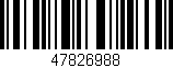 Código de barras (EAN, GTIN, SKU, ISBN): '47826988'
