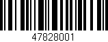 Código de barras (EAN, GTIN, SKU, ISBN): '47828001'