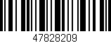 Código de barras (EAN, GTIN, SKU, ISBN): '47828209'