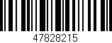 Código de barras (EAN, GTIN, SKU, ISBN): '47828215'