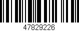 Código de barras (EAN, GTIN, SKU, ISBN): '47829226'
