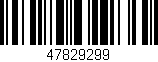 Código de barras (EAN, GTIN, SKU, ISBN): '47829299'