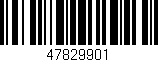 Código de barras (EAN, GTIN, SKU, ISBN): '47829901'