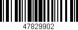 Código de barras (EAN, GTIN, SKU, ISBN): '47829902'