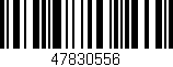 Código de barras (EAN, GTIN, SKU, ISBN): '47830556'