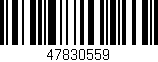 Código de barras (EAN, GTIN, SKU, ISBN): '47830559'