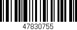 Código de barras (EAN, GTIN, SKU, ISBN): '47830755'