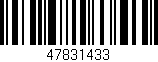 Código de barras (EAN, GTIN, SKU, ISBN): '47831433'