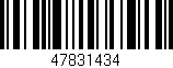 Código de barras (EAN, GTIN, SKU, ISBN): '47831434'