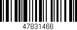 Código de barras (EAN, GTIN, SKU, ISBN): '47831466'