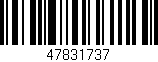 Código de barras (EAN, GTIN, SKU, ISBN): '47831737'
