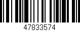 Código de barras (EAN, GTIN, SKU, ISBN): '47833574'