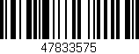 Código de barras (EAN, GTIN, SKU, ISBN): '47833575'
