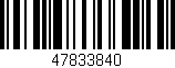 Código de barras (EAN, GTIN, SKU, ISBN): '47833840'