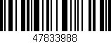 Código de barras (EAN, GTIN, SKU, ISBN): '47833988'