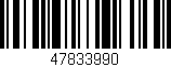 Código de barras (EAN, GTIN, SKU, ISBN): '47833990'
