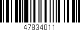 Código de barras (EAN, GTIN, SKU, ISBN): '47834011'