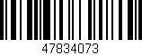 Código de barras (EAN, GTIN, SKU, ISBN): '47834073'
