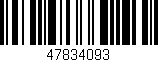 Código de barras (EAN, GTIN, SKU, ISBN): '47834093'