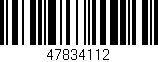 Código de barras (EAN, GTIN, SKU, ISBN): '47834112'