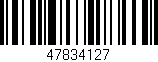 Código de barras (EAN, GTIN, SKU, ISBN): '47834127'