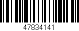 Código de barras (EAN, GTIN, SKU, ISBN): '47834141'