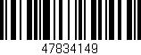 Código de barras (EAN, GTIN, SKU, ISBN): '47834149'