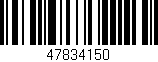 Código de barras (EAN, GTIN, SKU, ISBN): '47834150'