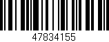 Código de barras (EAN, GTIN, SKU, ISBN): '47834155'