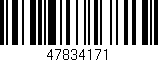 Código de barras (EAN, GTIN, SKU, ISBN): '47834171'