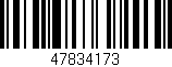 Código de barras (EAN, GTIN, SKU, ISBN): '47834173'