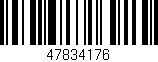 Código de barras (EAN, GTIN, SKU, ISBN): '47834176'