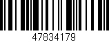 Código de barras (EAN, GTIN, SKU, ISBN): '47834179'