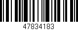 Código de barras (EAN, GTIN, SKU, ISBN): '47834183'