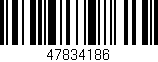 Código de barras (EAN, GTIN, SKU, ISBN): '47834186'